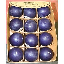 LOT OF 12 COTTAGE CANDLE PURPLE SCENTED CANDLES