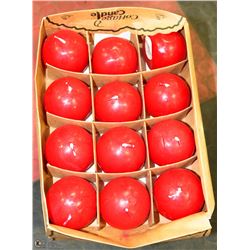 LOT OF 12 COTTAGE CANDLE RED SCENTED CANDLES