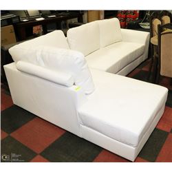 NEW SECTIONAL ON CHOICE : WHITE LEATHERETTE