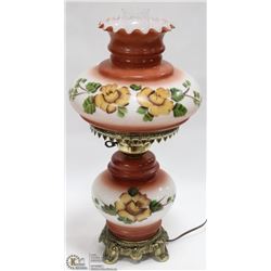 VINTAGE HAND PAINTED ELECTRIC HURRICANE LAMP