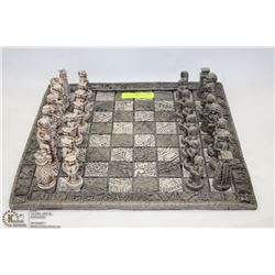 AZTEC VS. SPANISH CHESS SET