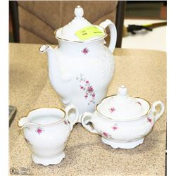 POLISH TEA POT WITH CREAM AND SUGAR SERVER