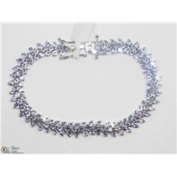 50) STERLING SILVER TANZANITE ELEGANT BRACELET