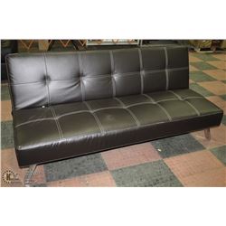 NEW BROWN LEATHERETTE KLICK KLACK FUTON