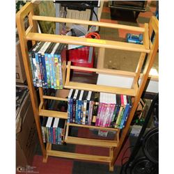 5 TIER DVD STAND WITH 42 KIDS DVDS, INCLUDES