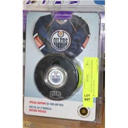 OILERS SPECIAL EDITION 2009 RCM 50 CENT COIN &