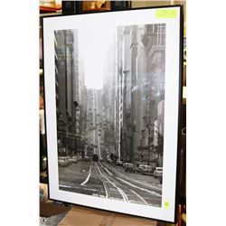 BLACK AND WHITE SAN FRANSISCO PRINT FRAMED 20X28
