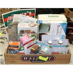BOX OF CRAFT KITS & ITEMS