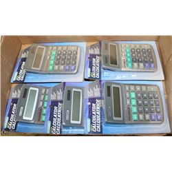 FLAT OF 5 SOLAR/BATTERY  POWER CALCULATORS