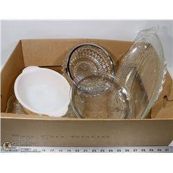 BOX OF ESTATE CASSEROLES ETC