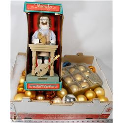 FLAT OF CHRISTMAS ORNAMENTS