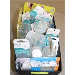 BOX OF NEW BABY SUPPLIES