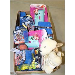 BOX OF NEW IN BOX TOYS AND CHILDREN'S ITEMS