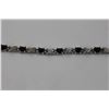 Image 2 : CERTIFIED BLACK SAPPHIRE AND DIAMOND TENNIS BRACELET - 7.8CT 13 OVAL SAPPHIRES. INCLUDES
