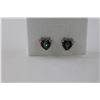 Image 2 : CERTIFIED NEW OCEAN BLUE MYSTIC TOPAZ AND DIAMOND EARRINGS - 2.2 CT TRILLION CUT, POST AND