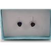Image 2 : NEW OCEAN BLUE MYSTIC TOPAZ AND DIAMOND EARRINGS - TRILLION CUT, SI CLARITY, POST AND BUTTERFLY