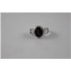 Image 2 : HUGE BROWN TOPAZ AND DIAMOND RING - 2.5 CT OVAL CUT TOPAZ, 2 SHOULDER DIAMONDS, PLATINUM AND