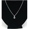 Image 2 : 1 CT MYSTIC TOPAZ AND DIAMOND NECKLACE - EMERALD CUT, OCEAN BLUE COLOR, DOUBLE LOOP BAIL