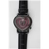 Image 2 : NEW LADIES DIAMOND WATCH. HEART FACE SET WITH 8 DIAMONDS - WORKS