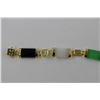 Image 2 : MULTI COLORED JADE BRACELET - 6 DIFFERENT COLORS, GOLD FINISH, DOUBLE SAFETY CLASPS