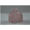 Image 2 : 129 CT CARVED PINK QUARTZ BUDDHA STATUE - GENUINE GEMSTONE