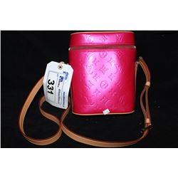 LOUIS VUITTON PINK SHOULDER BAG WITH BROWN STRAP