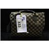 Image 3 : LOUIS VUITTON BROWN AND BLACK HANDBAG WITH LOUIS VUTTON PURSE LOCK AND KEY