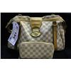 Image 3 : LOUIS VUITTON BROWN AND BEIGE HANDBAG WITH MATCHING PURSE