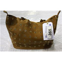 BROWN LEATHER HANDBAG