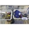 Image 1 : TWO BASKETS OF COSTUME JEWELLERY AND OTHER MISC COLLECTABLES