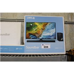 SAMSUNG SOUNDBAR AND SUBWOOFER