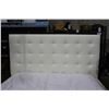 Image 2 : WHITE HEADBOARD, FOOTBOARD AND RAILS KING SIZED