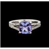 Image 2 : 14KT White Gold 2.37 ctw Tanzanite and Diamond Ring