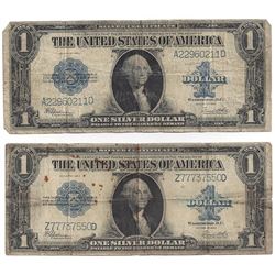 1923 $1 Large Silver Certificate Speelman / White Notes Lot of 2