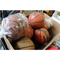 BOX OF SPORTS BALLS