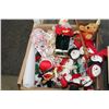 Image 2 : BOX AND TOTE OF CHRISTMAS FIGURES AND ORNAMENTS