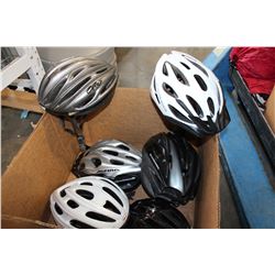 BOX OF BIKE HELMETS