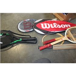 LOT OF TENNIS RACKETS