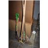 Image 1 : LOT OF GARDEN TOOLS AND PICK AXE AND SHOVEL