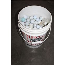 PAIL OF GOLF BALLS