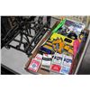Image 2 : TRAY OF CARDS AND TOYS AND TWO MAGAZINE RACKS