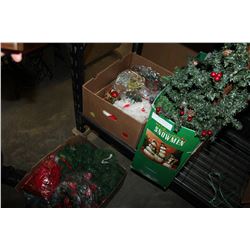 THREE BOXES OF CHRISTMAS DECOR