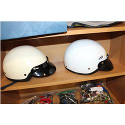 TWO MOTORCYCLE HELMETS