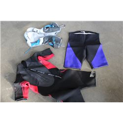 WET SUIT AND WET SUIT PANTS AND CLIMBERS VEST