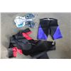 Image 1 : WET SUIT AND WET SUIT PANTS AND CLIMBERS VEST