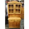 Image 1 : PINE TWO PIECE CHINA CABINET