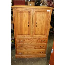 OAK WARDROBE DRESSER