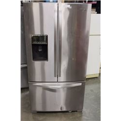 NEW WHIRLPOOL STAINLESS FRENCH DOOR REFRIDGERATOR WITH BOTTOM FREEZER 36 INCH WIDE 32 INCH DEEP WITH