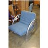 Image 2 : MODERN CHROME ARMCHAIR RECLINES FULLY DOWN