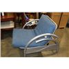 Image 3 : MODERN CHROME ARMCHAIR RECLINES FULLY DOWN